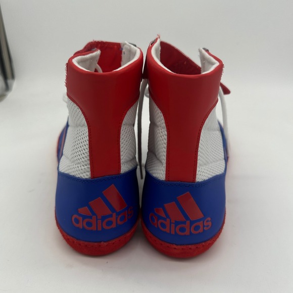 Adidas Combat Speed 5 Mens Wrestling Shoes 15 Blue White Lace Up Sneakers  Logo